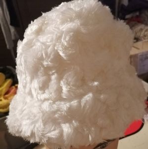 kid girl winter white hat